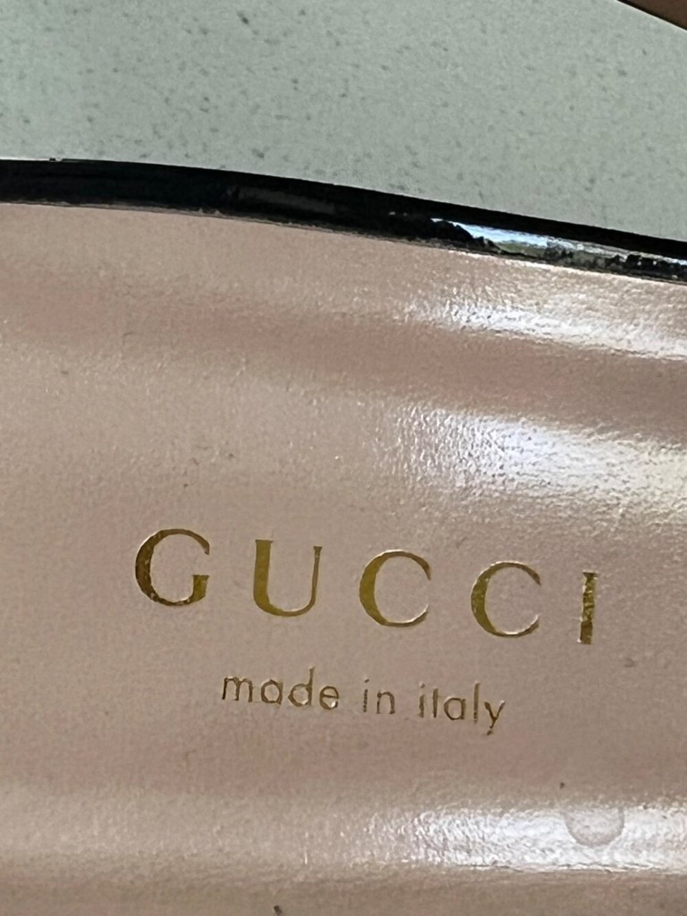GUCCI Horsebit 42MM black Patent Leather Slingback Pumps heels SIZE 37.5 - Picture 8 of 10